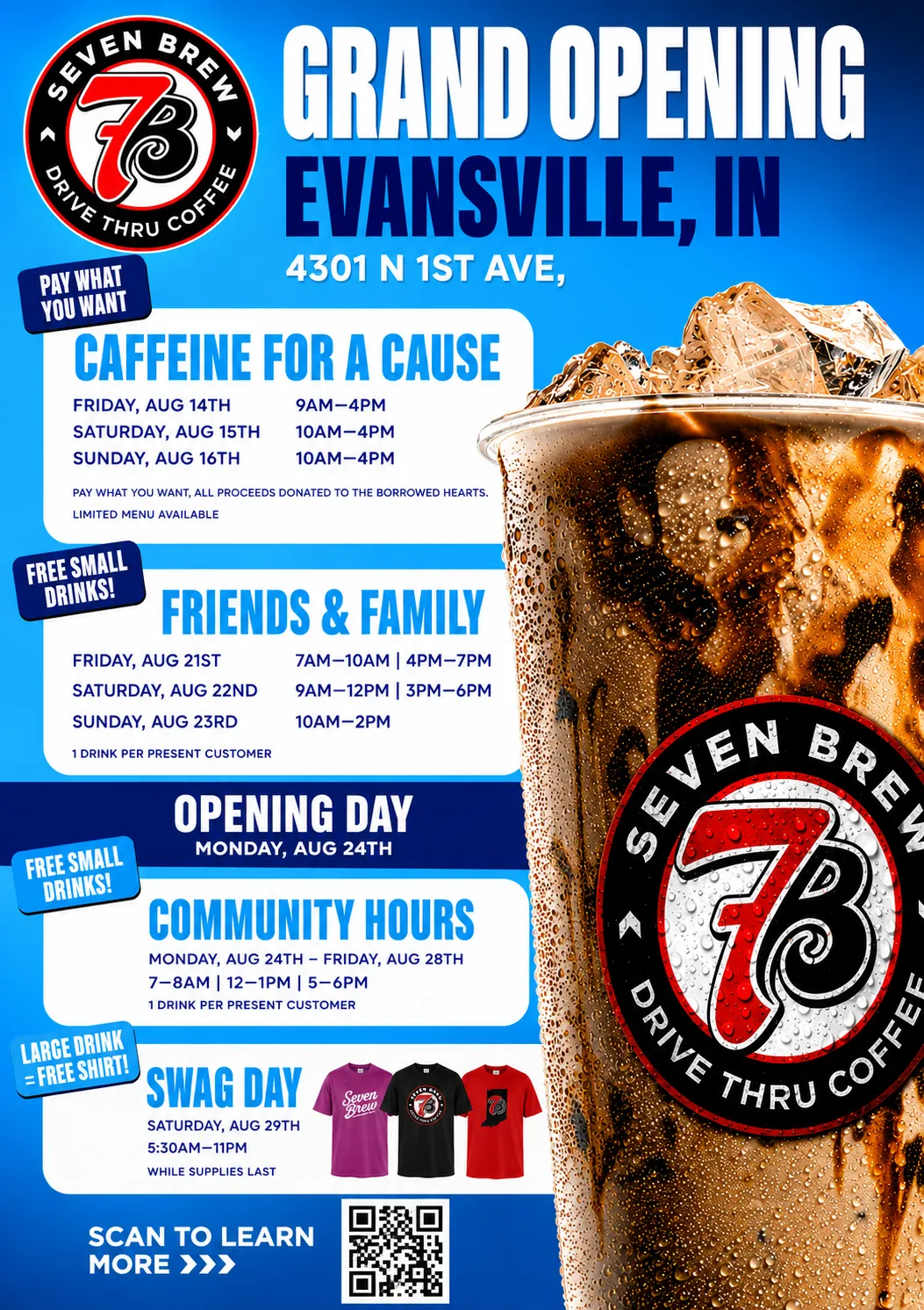7 Brew Opening Evansville, IN