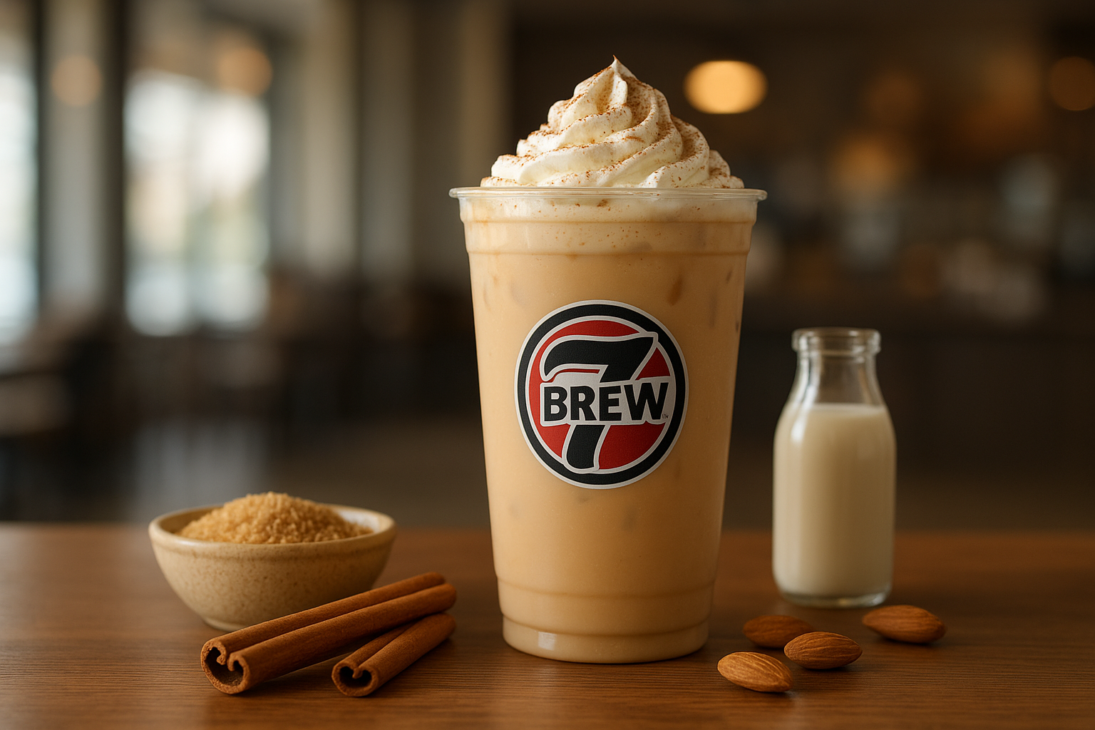 Brewchata7 Brew secret menu drink with Brown Sugar Cinnamon , Vanilla , Almond Milk flavors