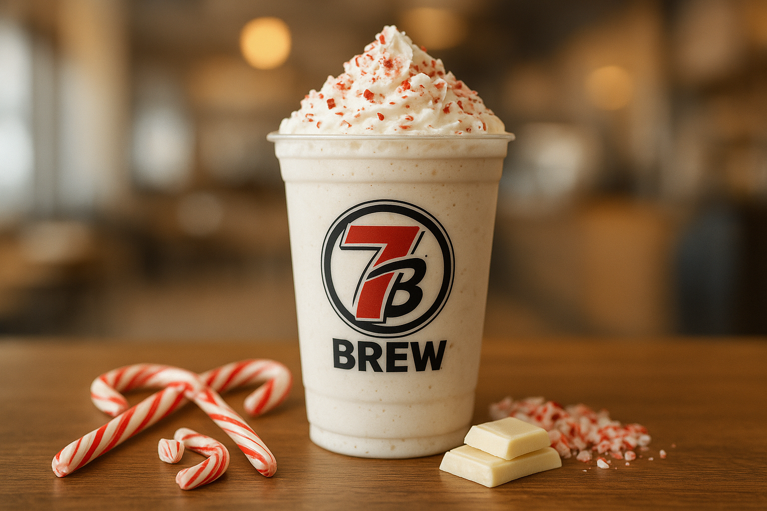 Candy Cane7 Brew secret menu drink with Peppermint , White Chocolate flavors