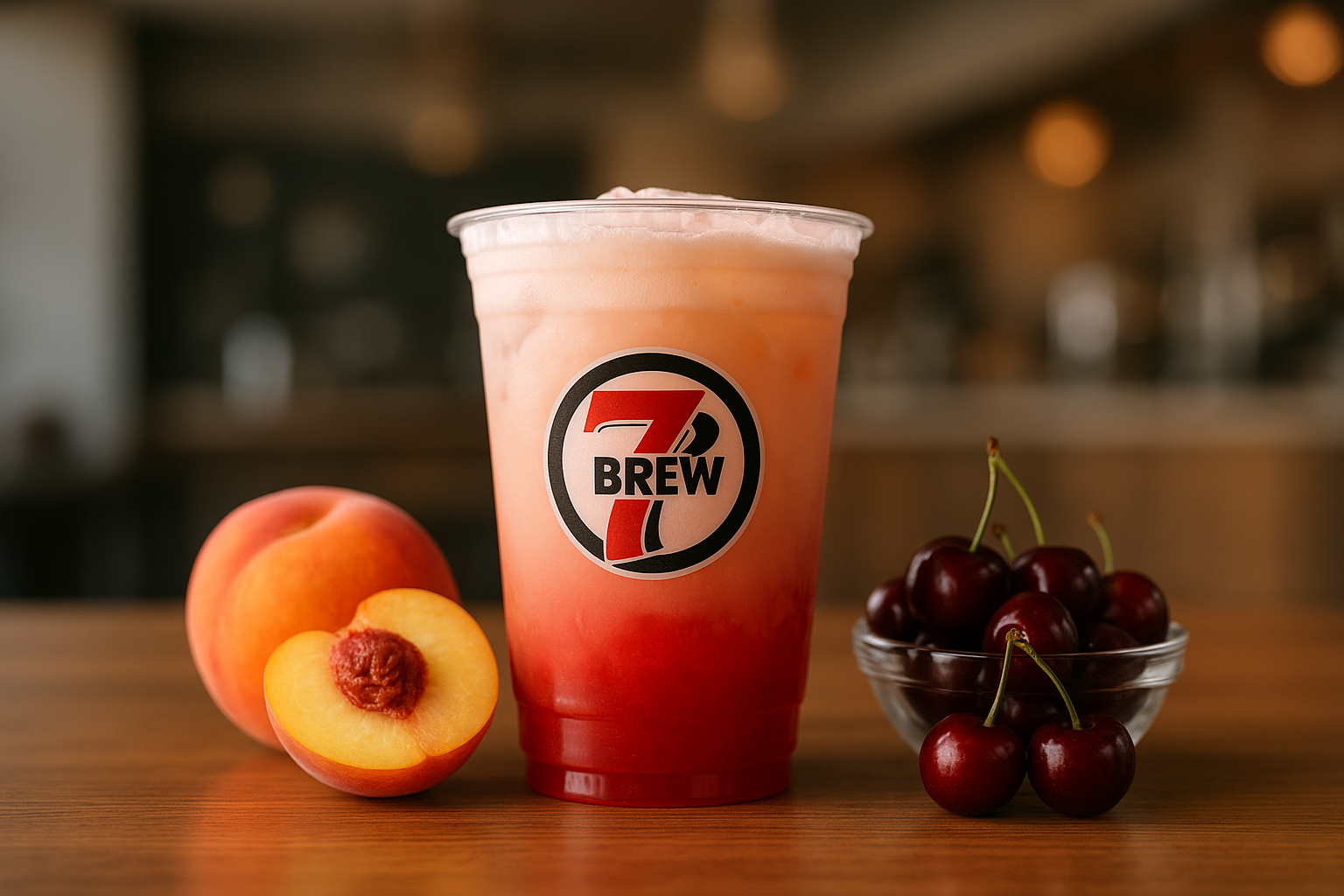 Cherry Blossom7 Brew secret menu drink with Peach , Cherry flavors