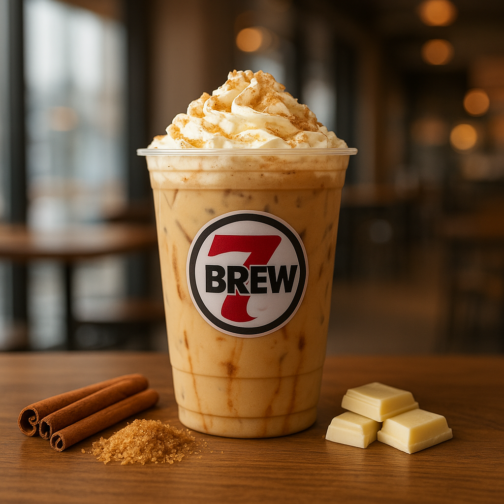 Cinnamon Roll7 Brew secret menu drink with Brown Sugar Cinnamon , White Chocolate flavors