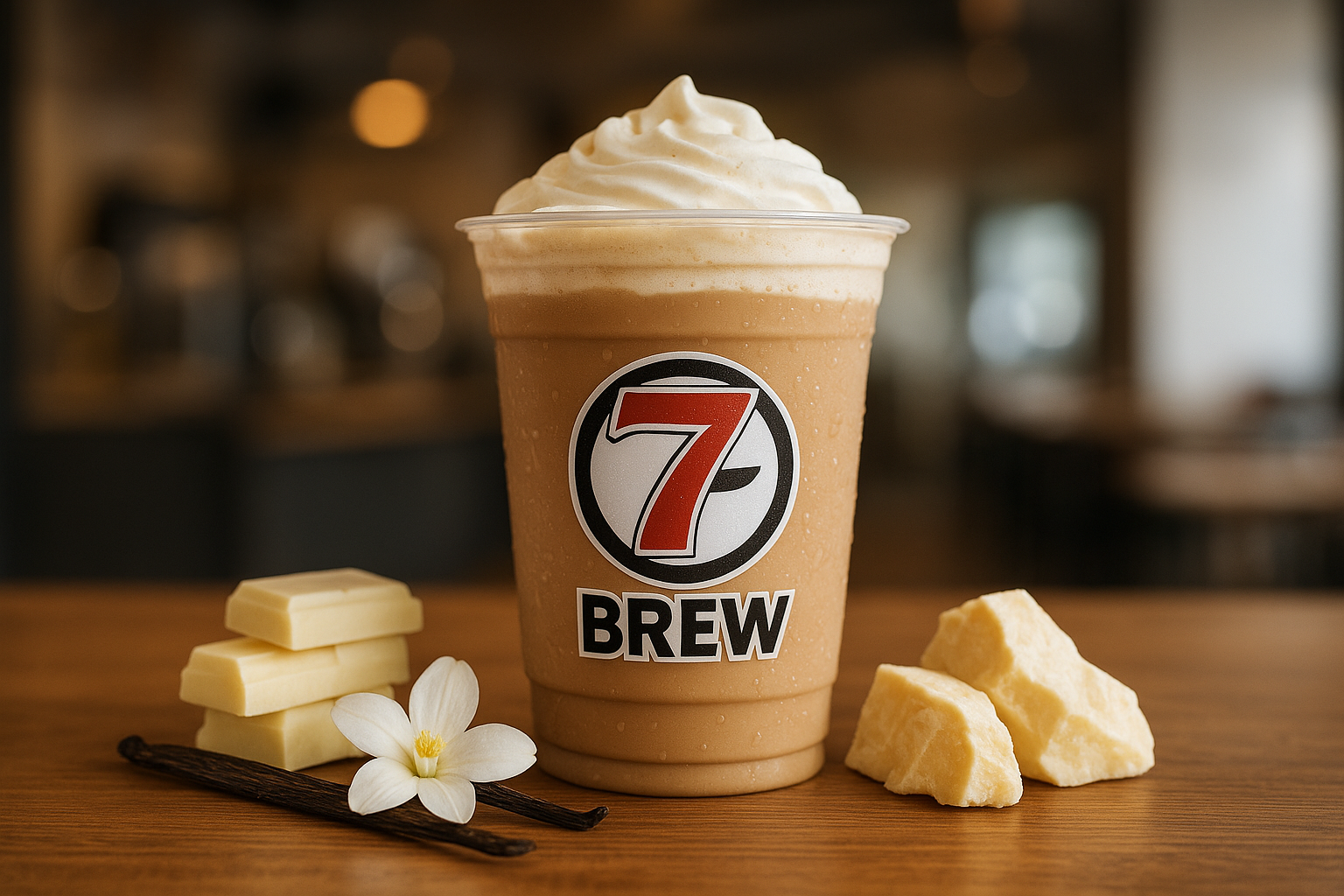 Cocoa Butter7 Brew secret menu drink with Vanilla , White Chocolate flavors