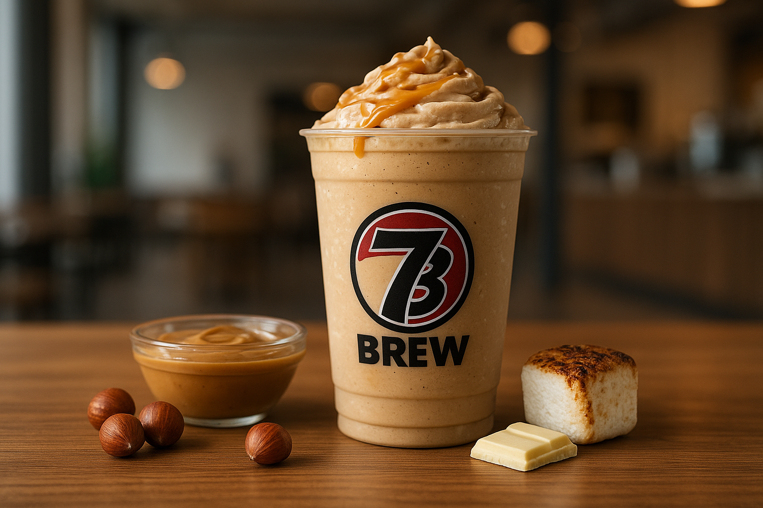 Cookie Butter7 Brew secret menu drink with Hazelnut , Toasted Marshmallow , White Chocolate flavors