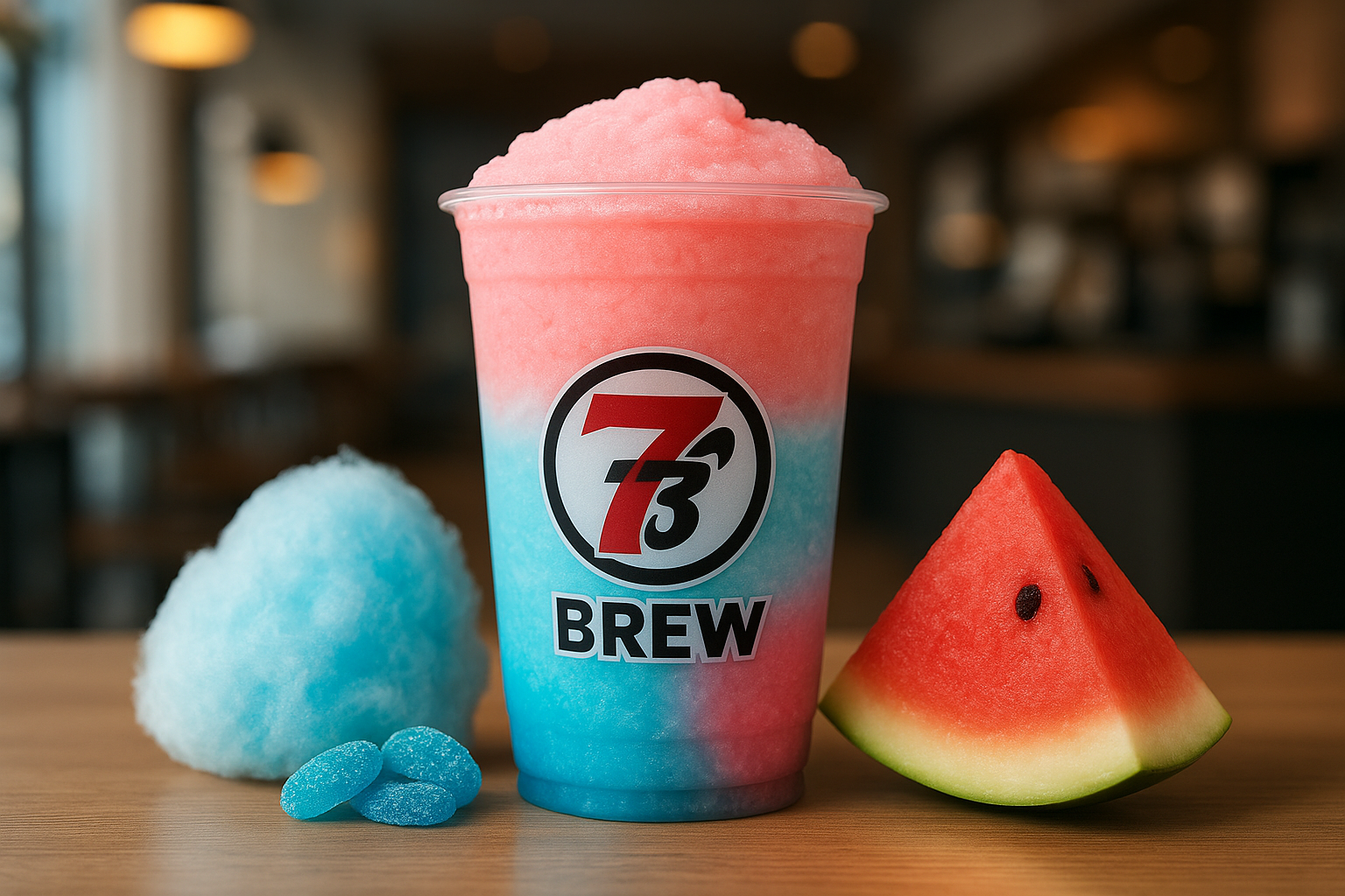 Cotton Candy7 Brew secret menu drink with Blue Razz , Vanilla , Watermelon flavors