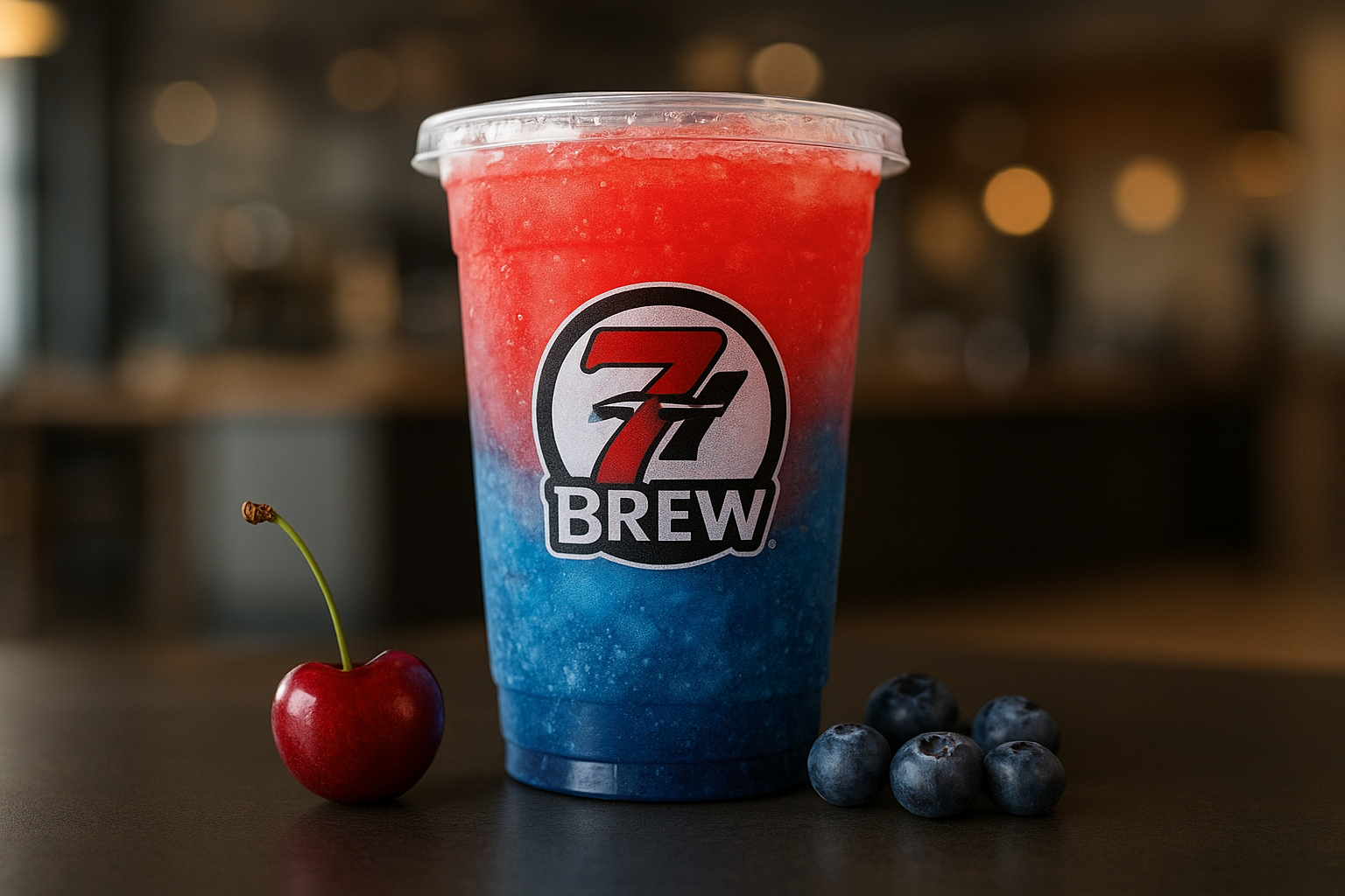 Dragon's Blood7 Brew secret menu drink with Cherry , Blue Razz flavors