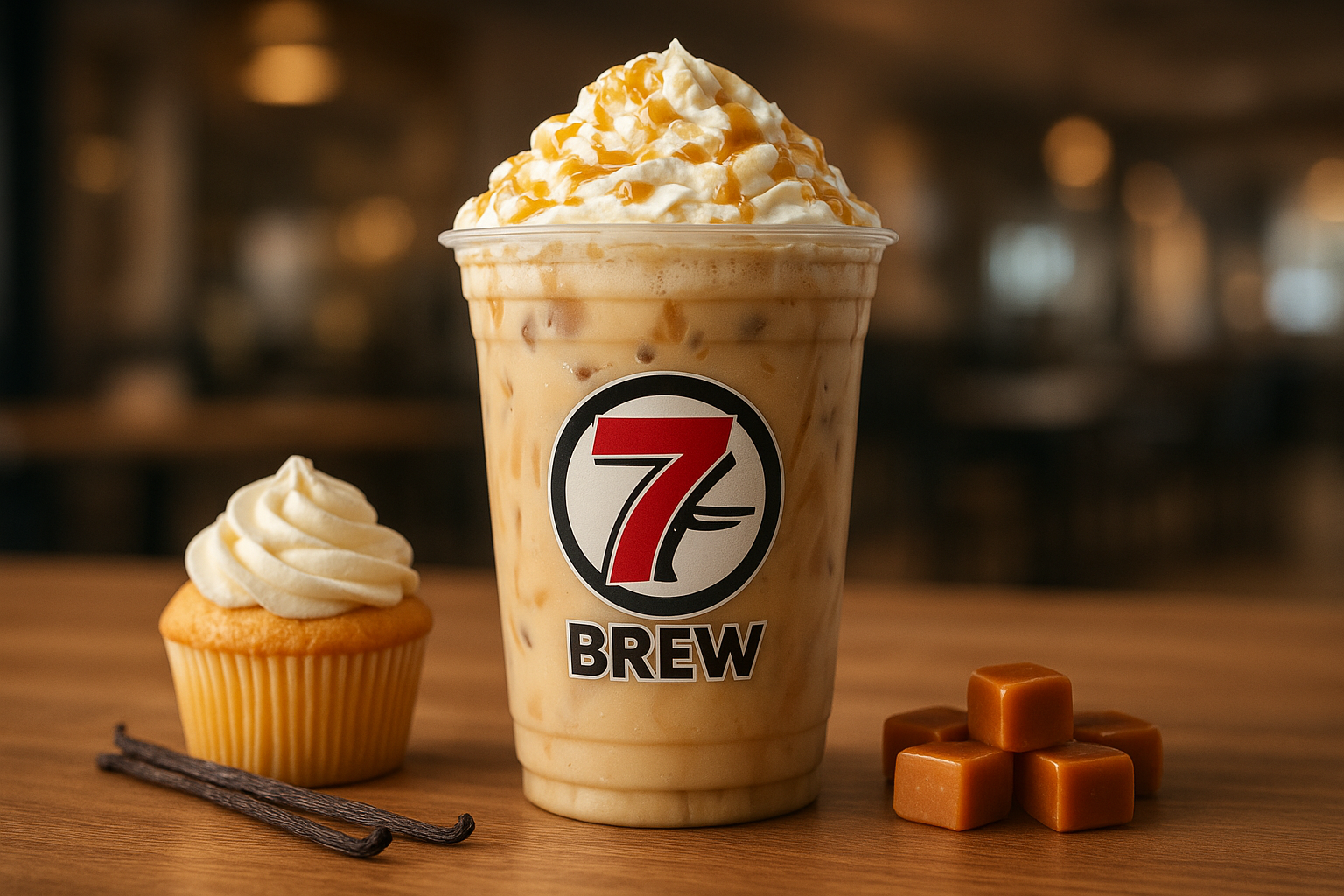 Angel Food7 Brew secret menu drink with Vanilla , Cupcake , Caramel flavors