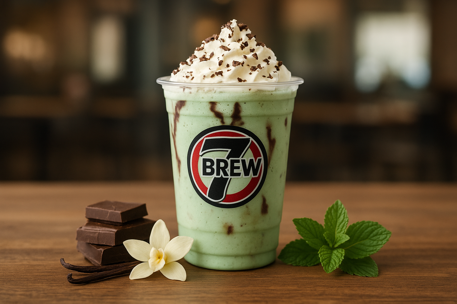 Grasshopper7 Brew secret menu drink with Vanilla , Dark Chocolate , Peppermint flavors