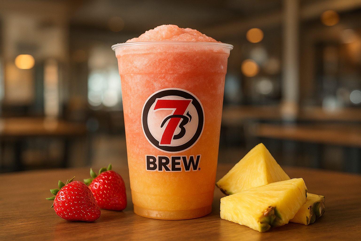 Hula7 Brew secret menu drink with Strawberry , Pineapple flavors