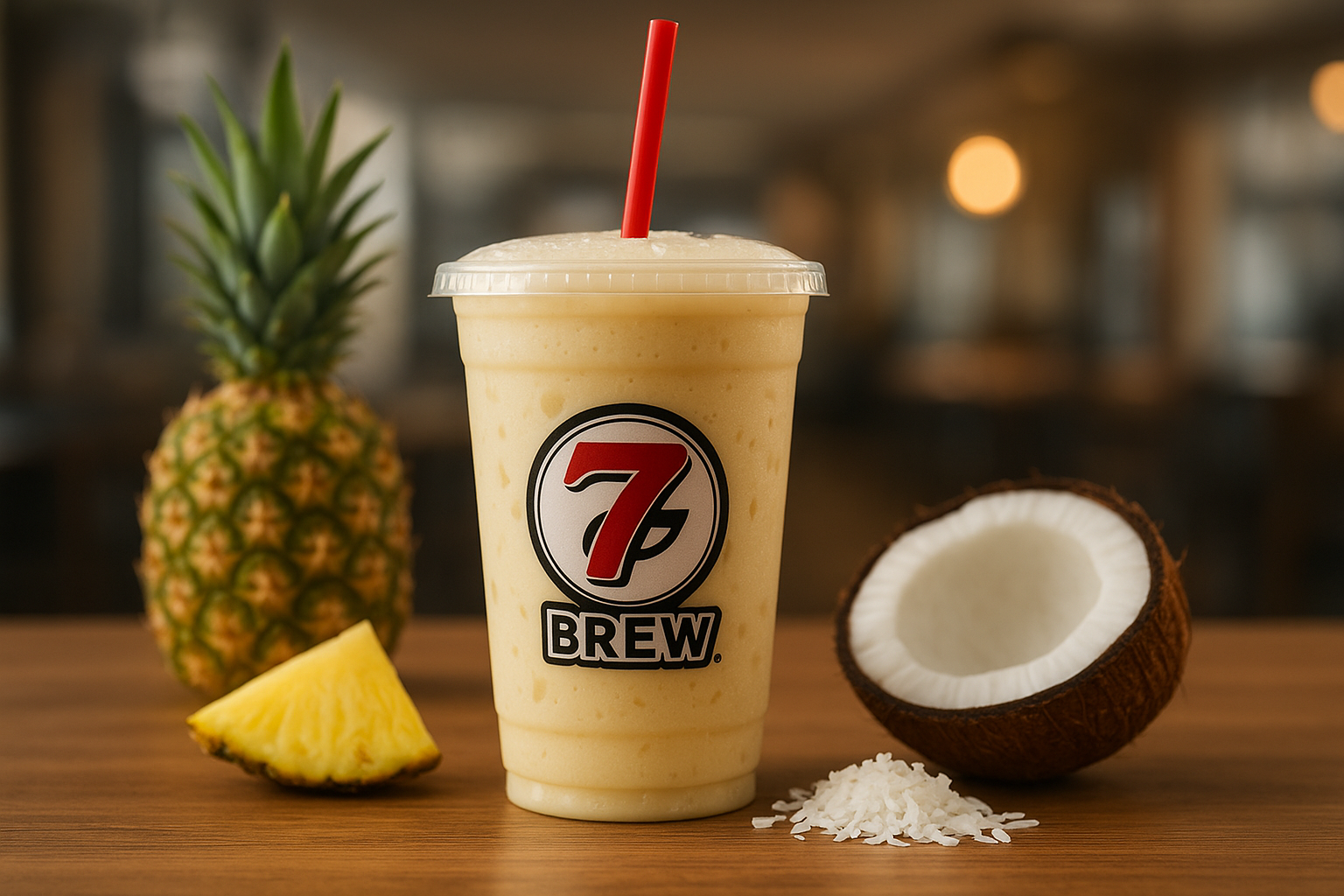 Island Dream7 Brew secret menu drink with Vanilla , Pineapple , Coconut flavors