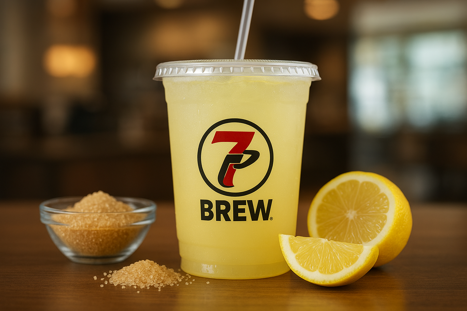 Lemon Drop7 Brew secret menu drink with Cane Sugar , Lemon Concentrate flavors