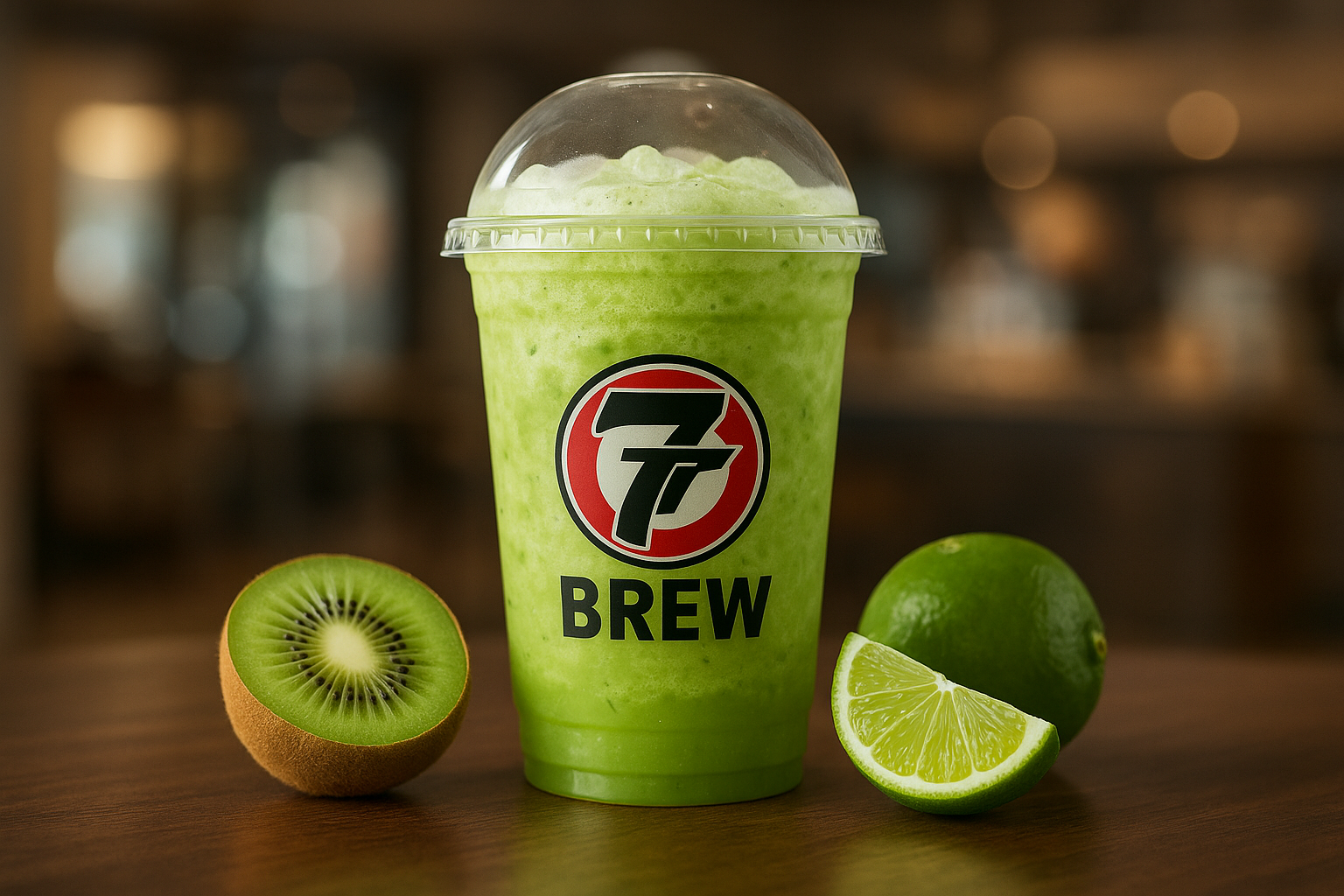 Lucky Seven7 Brew secret menu drink with Kiwi , Lime flavors