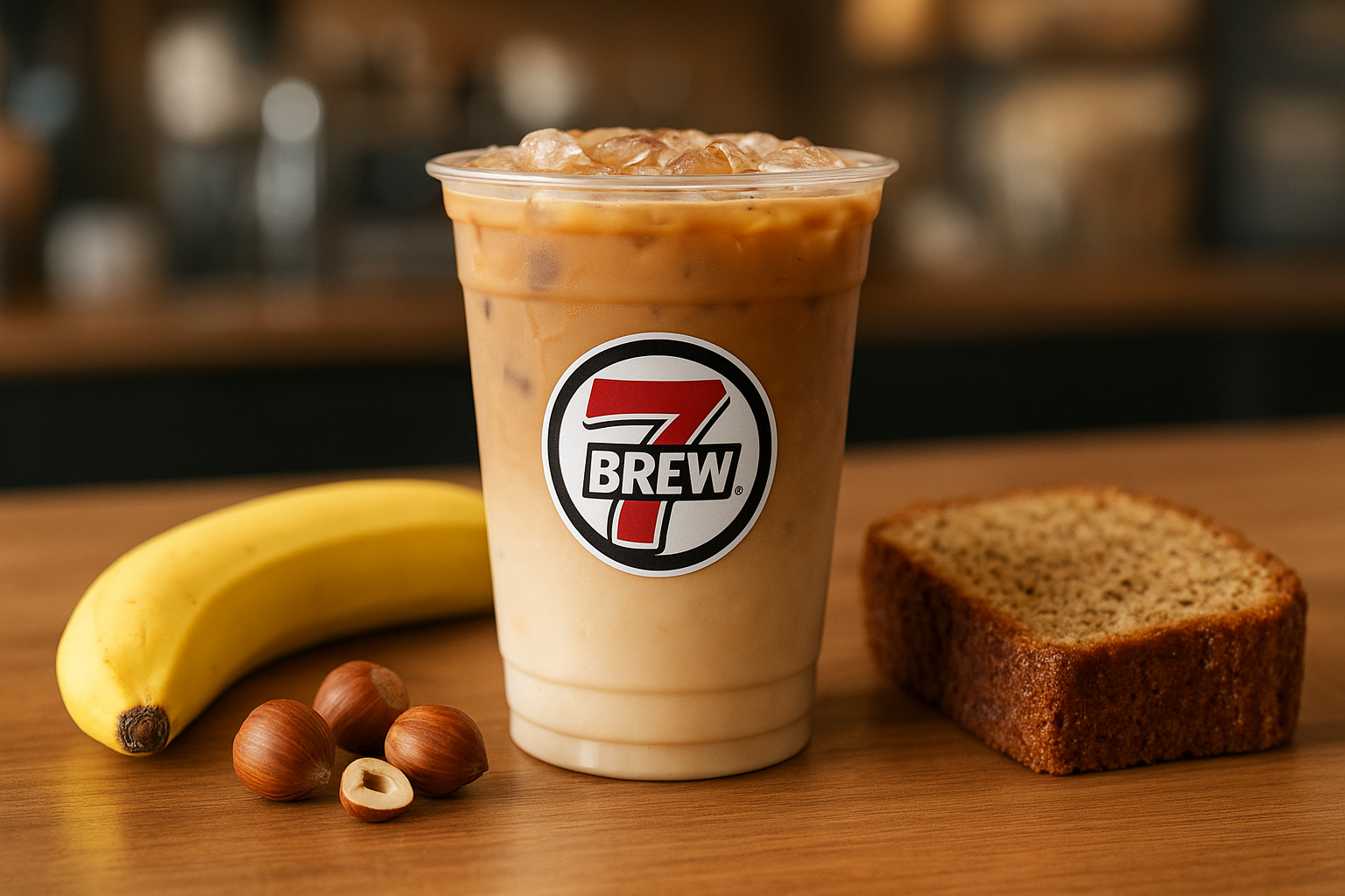 Banana Bread7 Brew secret menu drink with Banana , Hazelnut flavors
