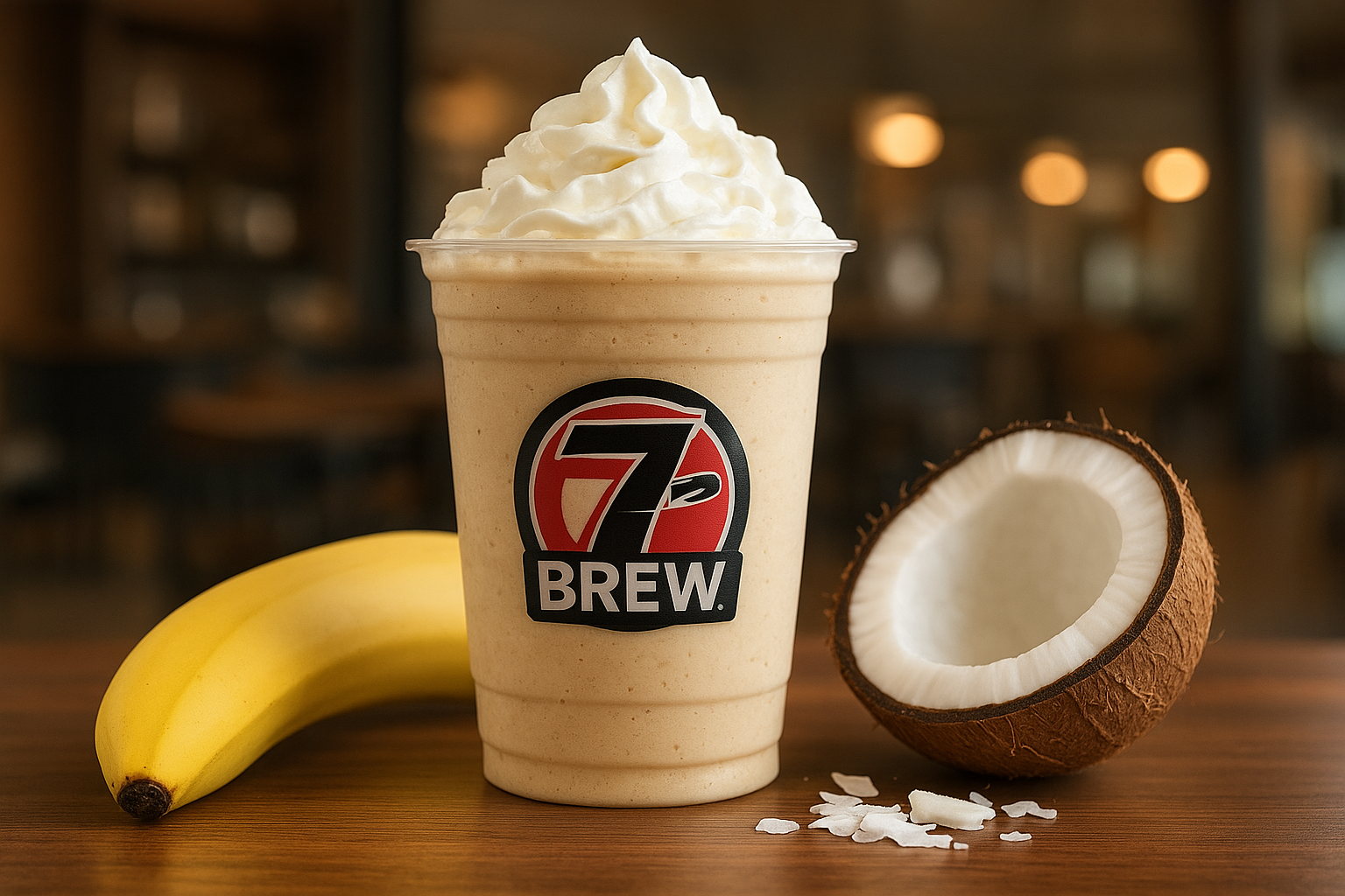 Maui7 Brew secret menu drink with Banana , Coconut flavors