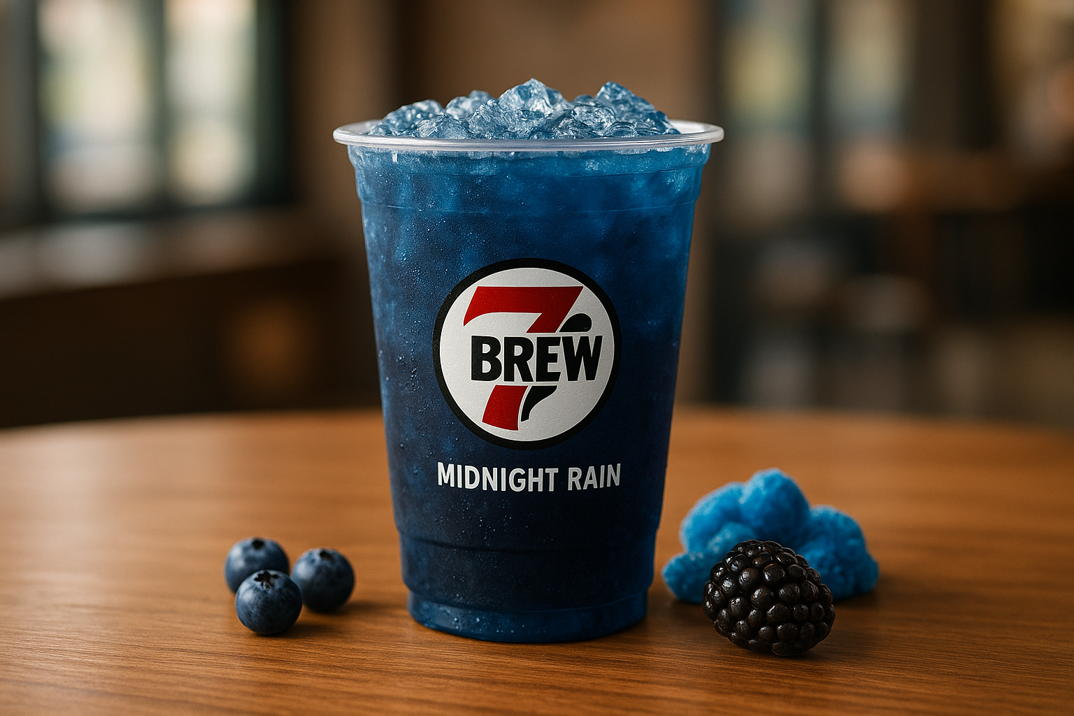 Midnight Rain7 Brew secret menu drink with Blue Razz , Blackberry flavors