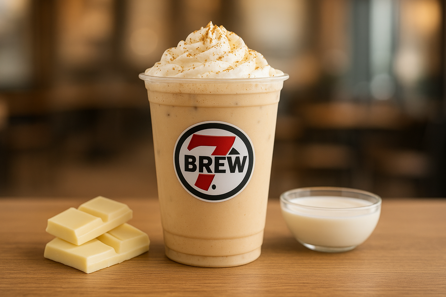 Mistletoe7 Brew secret menu drink with White Chocolate , Breve Milk flavors