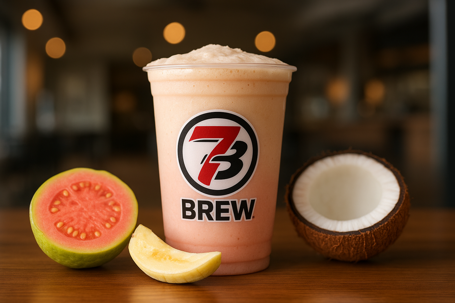 Bikini Bottom7 Brew secret menu drink with Guava , Coconut , Banana flavors