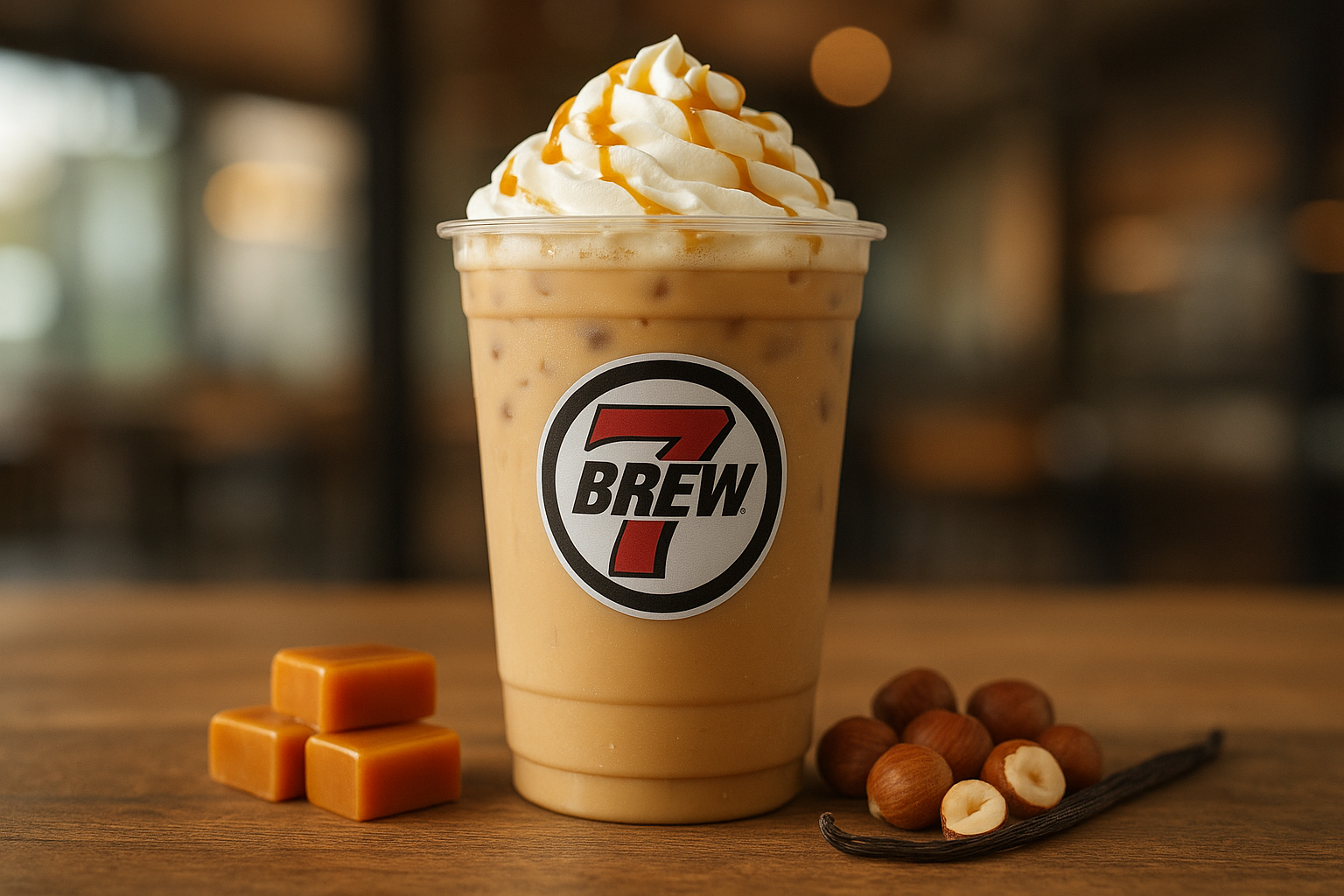 Pop Star7 Brew secret menu drink with Caramel , Hazelnut , Vanilla flavors
