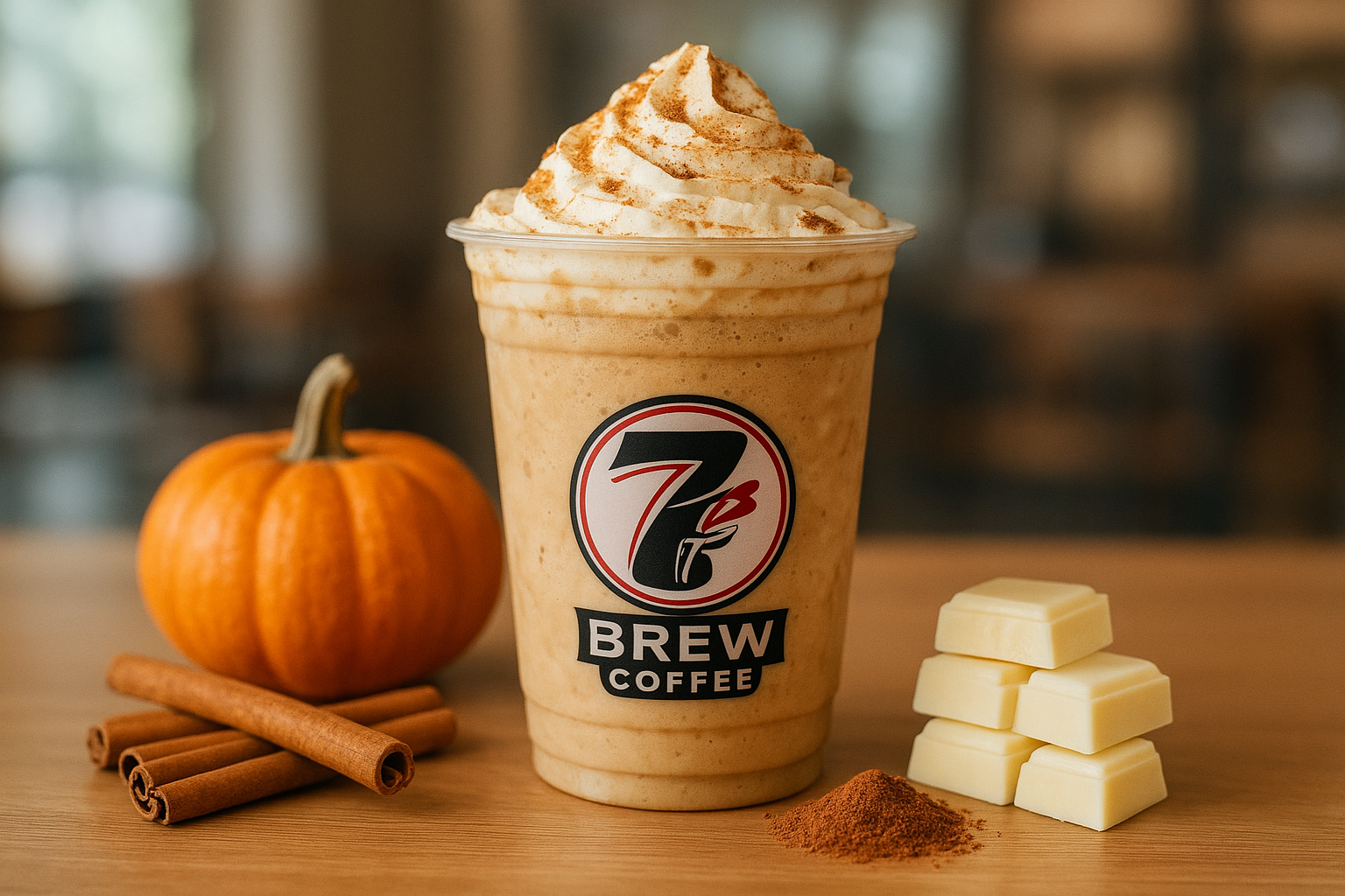 Pumpkin Roll7 Brew secret menu drink with Brown Sugar Cinnamon , White Chocolate , Pumpkin flavors