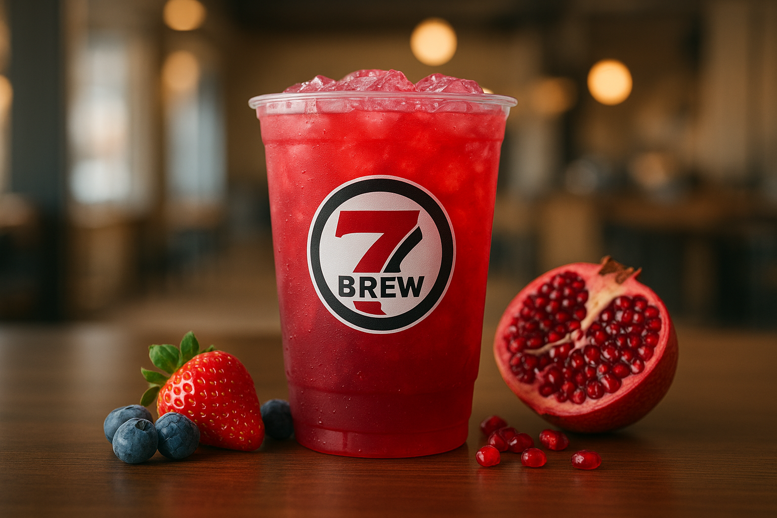 Boo Raspberry7 Brew secret menu drink with Strawberry , Blue Razz , Pomegranate flavors
