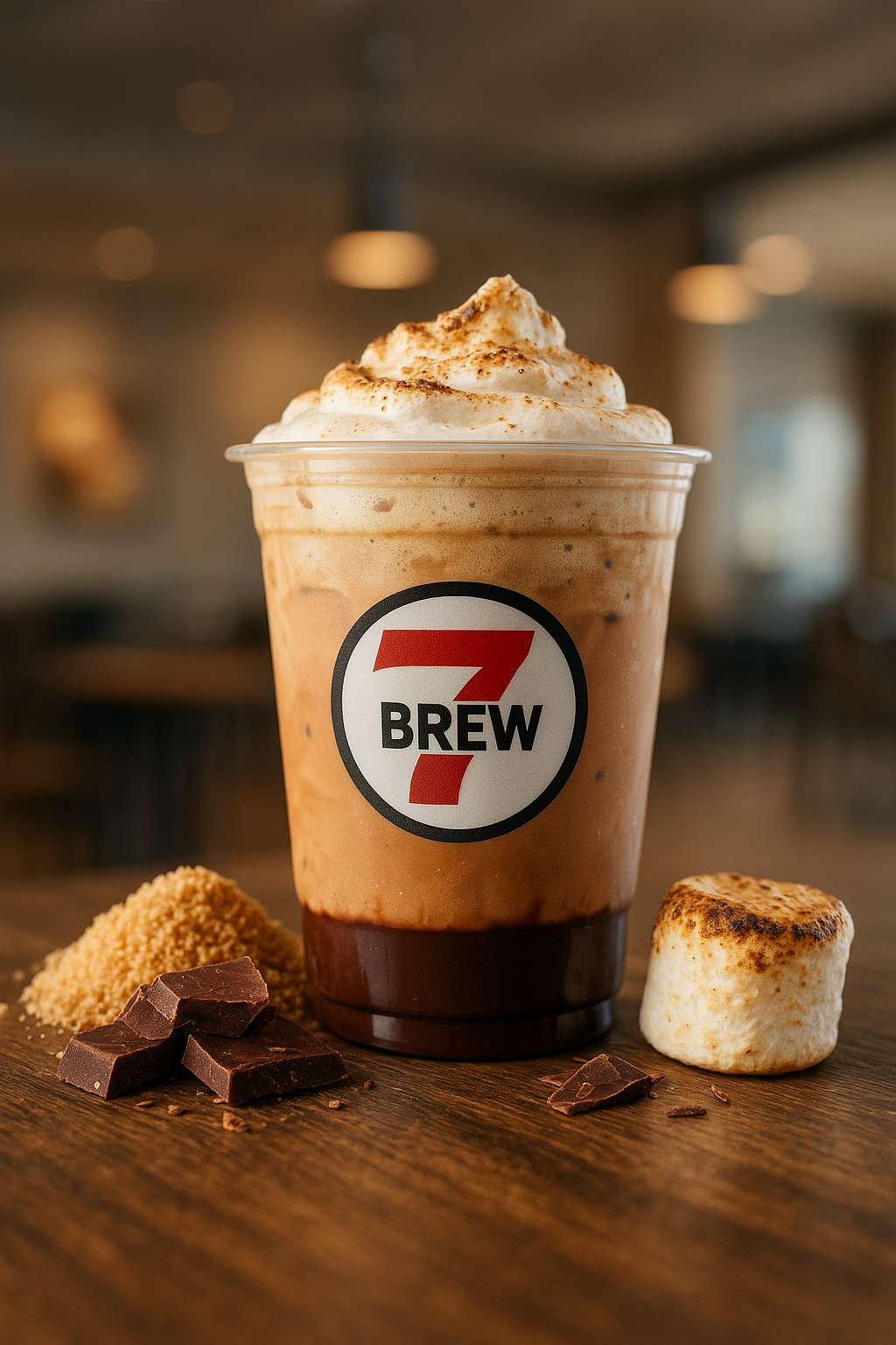 Smores7 Brew secret menu drink with Brown Sugar Cinnamon , Dark Chocolate , Toasted Marshmallow flavors