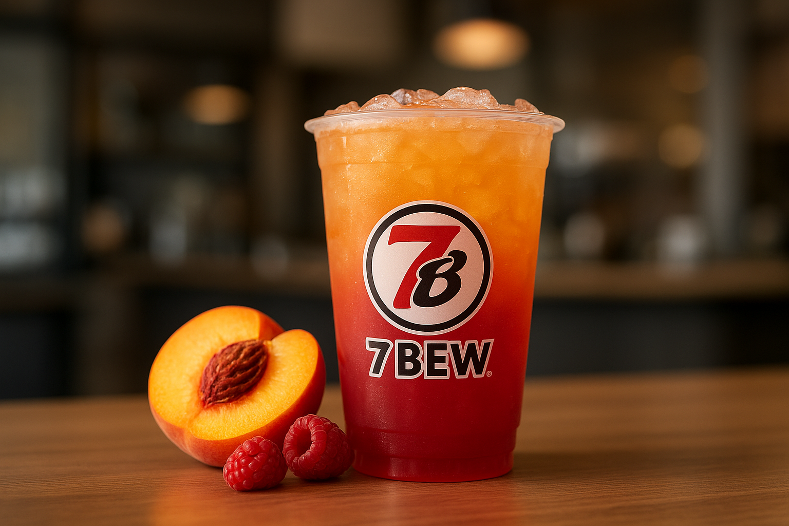 Sunrise7 Brew secret menu drink with Peach , Raspberry flavors