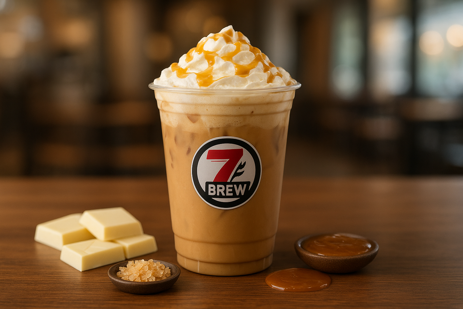 Sweet and Salty7 Brew secret menu drink with Salted Caramel , White Chocolate flavors