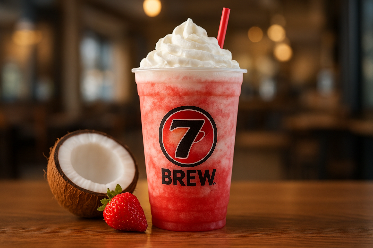 Tigers Blood7 Brew secret menu drink with Coconut , Strawberry flavors