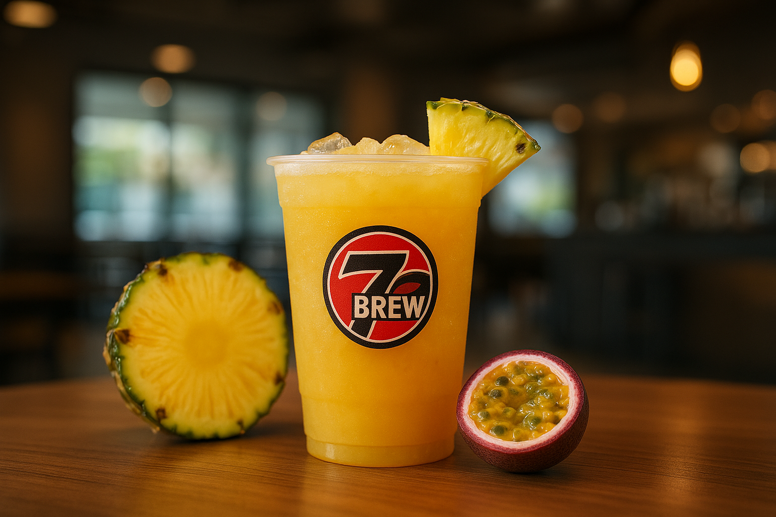 Tiki Tango7 Brew secret menu drink with Pineapple , Passionfruit flavors