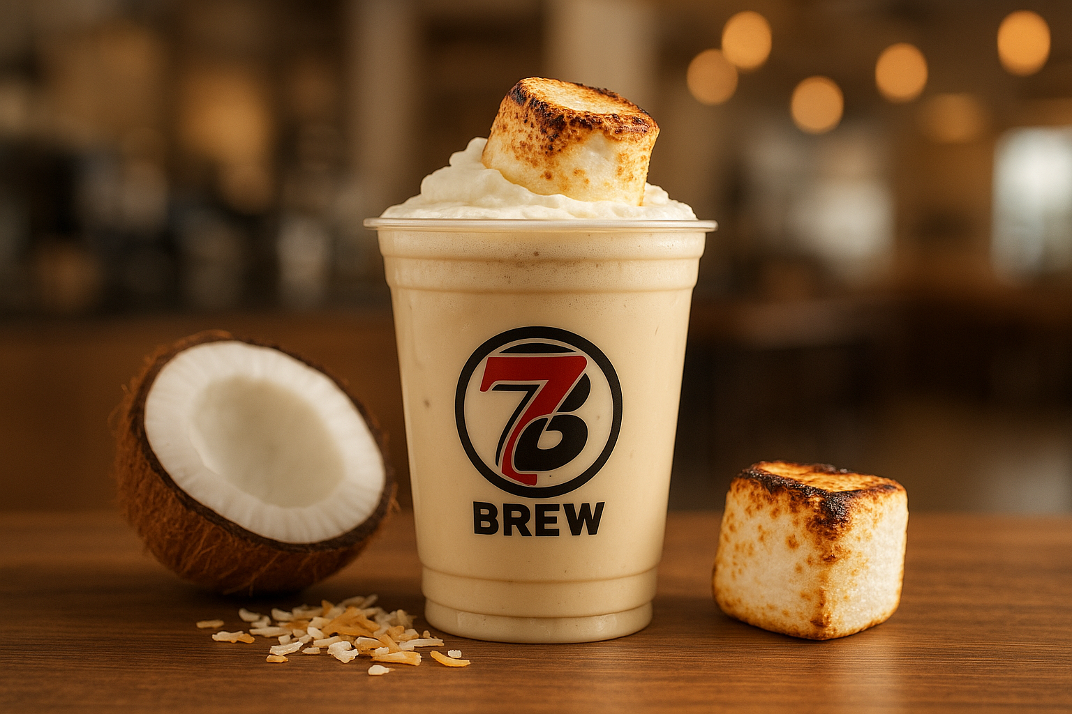 Toasted Coconut7 Brew secret menu drink with Toasted Marshmallow , Coconut flavors