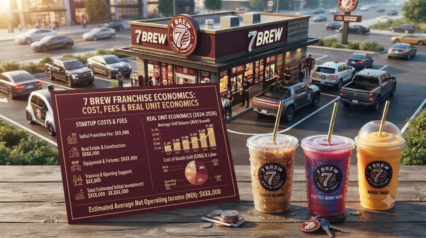 7 Brew Franchise Economics: Cost, Fees & Real Unit Economics
