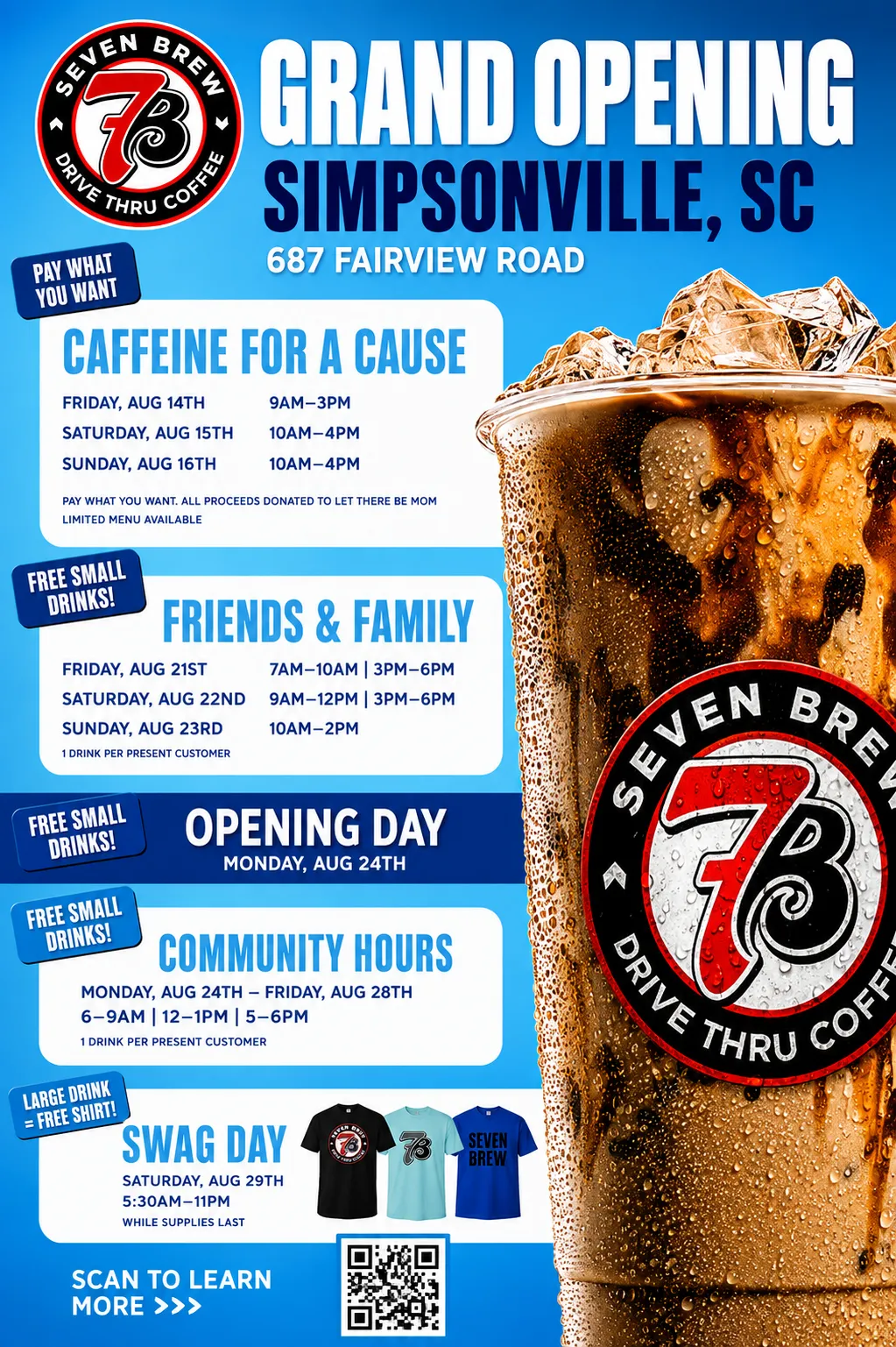 7 Brew Opening Simpsonville, SC