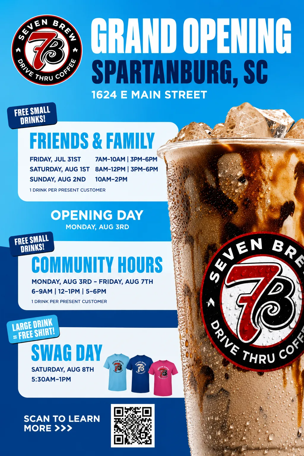 7 Brew Opening Spartanburg, SC