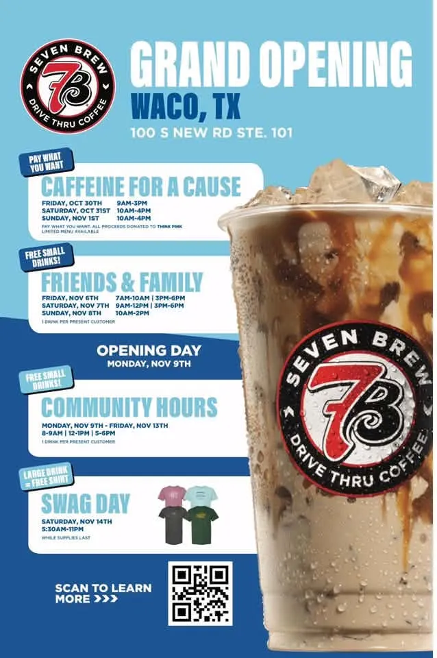 7 Brew Opening Waco, TX