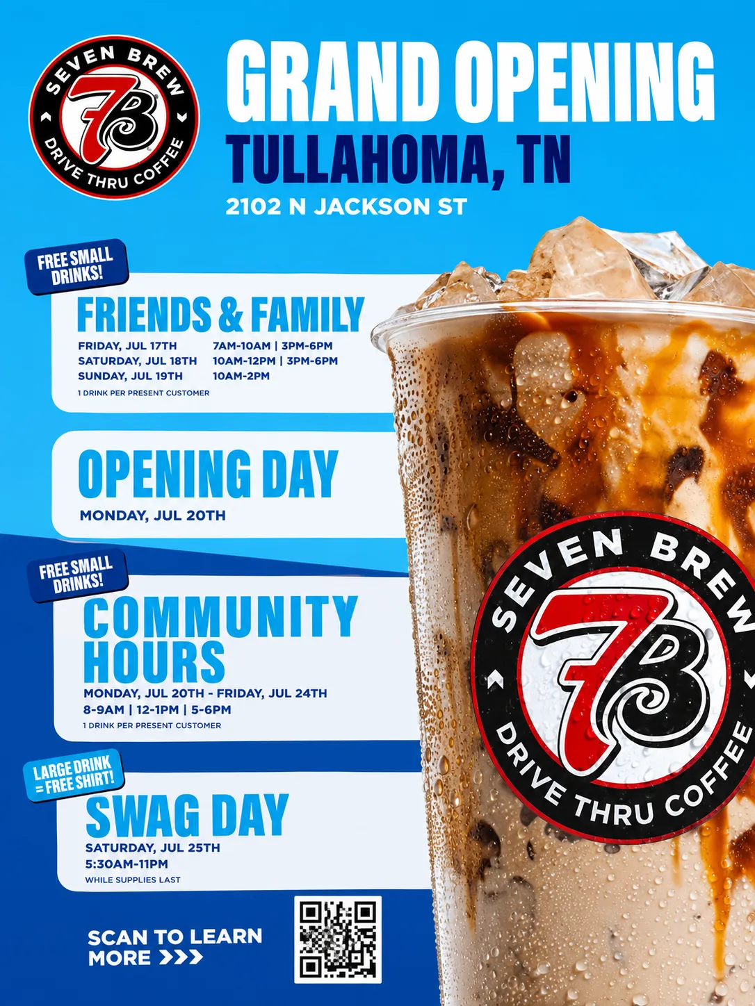 7 Brew Tullahoma Location