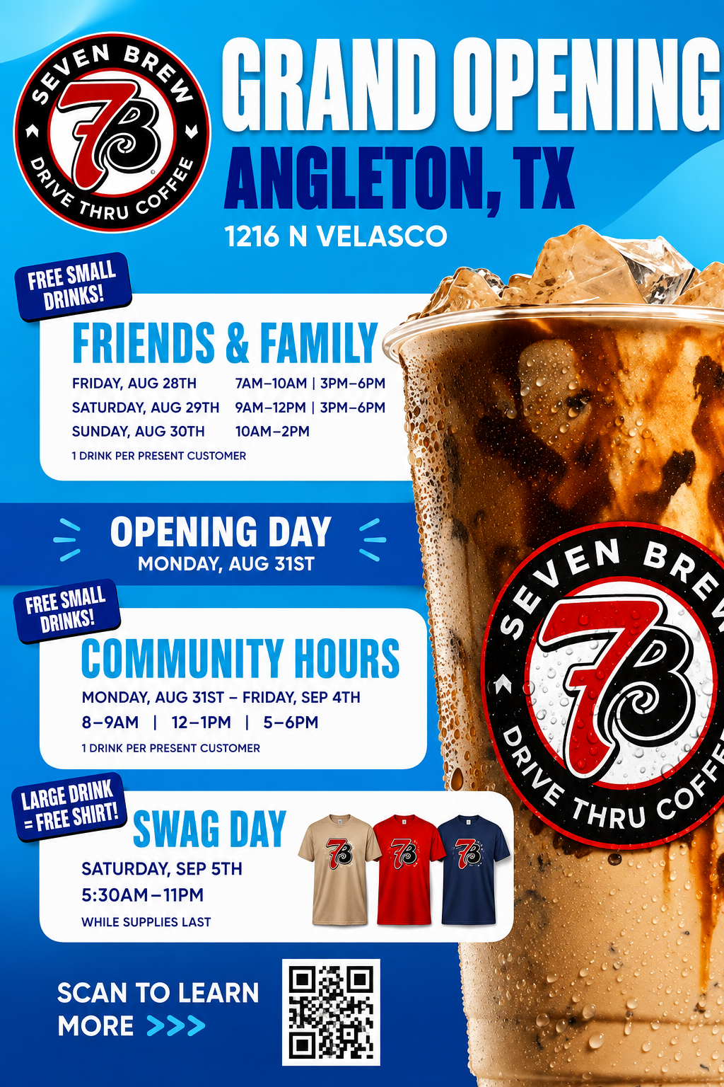 7 Brew Opening Angleton Texas