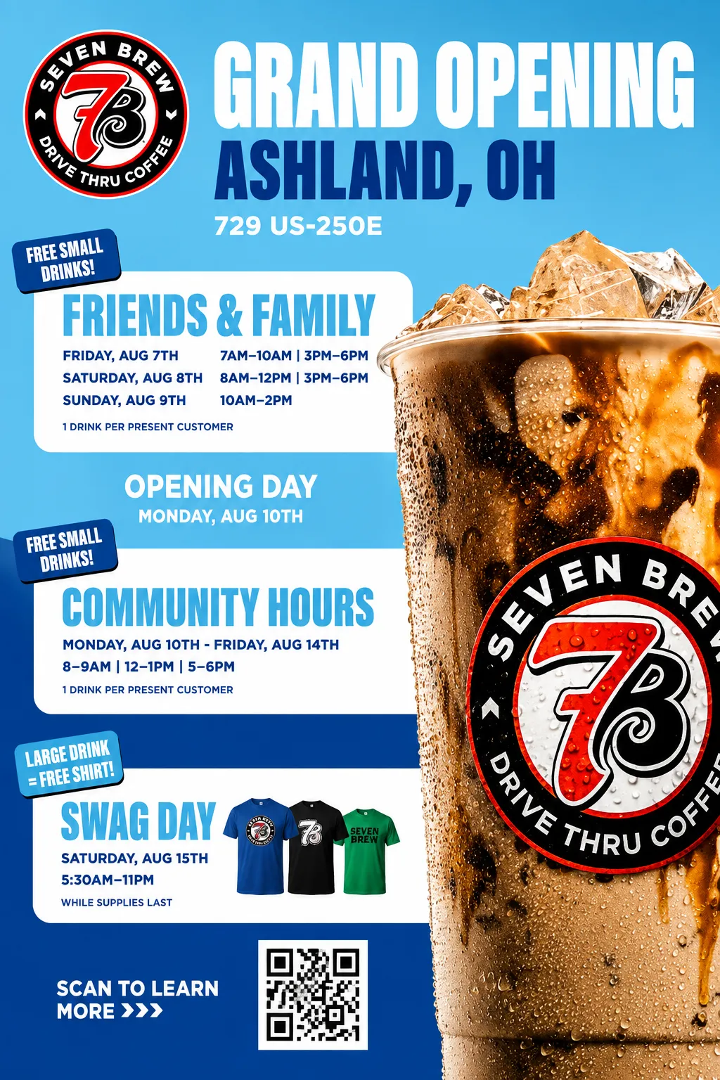 7 Brew Opening Ashland, OH
