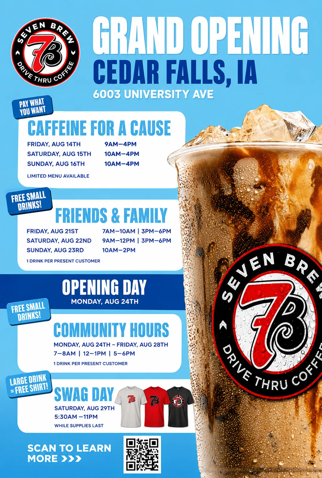7 Brew Opening Cedar Falls, Iowa