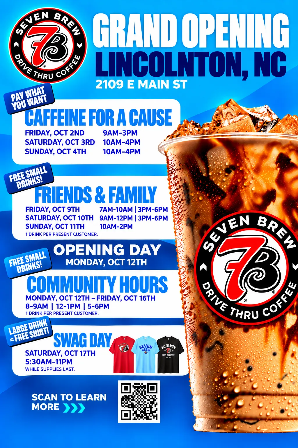 7 Brew Opening Lincolnton, NC