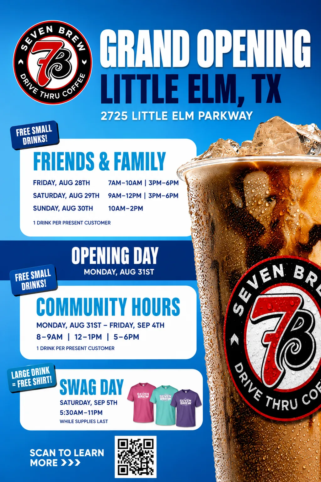 7 Brew Opening Little Elm, Texas
