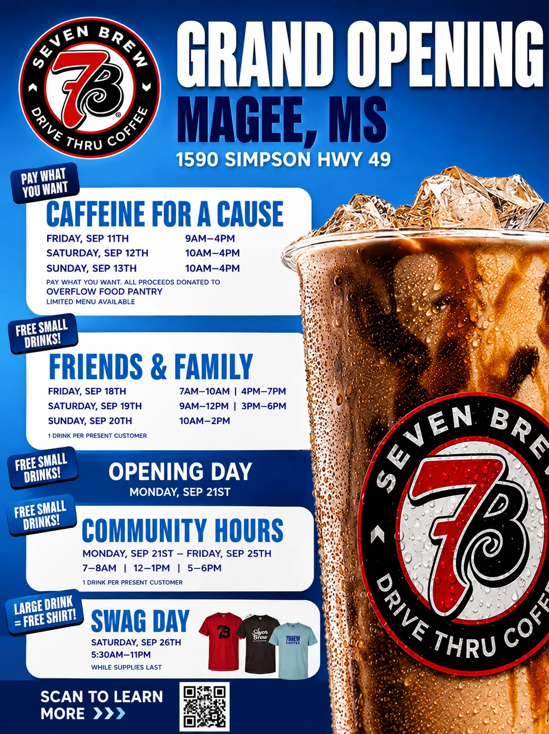 7 Brew Opening Magee MS