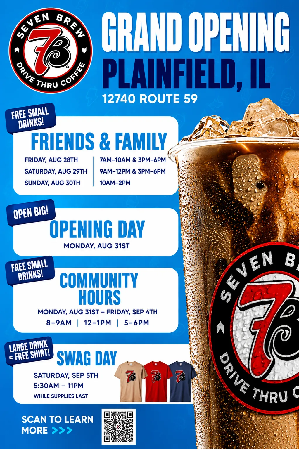 7 Brew Opening Plainfield IL