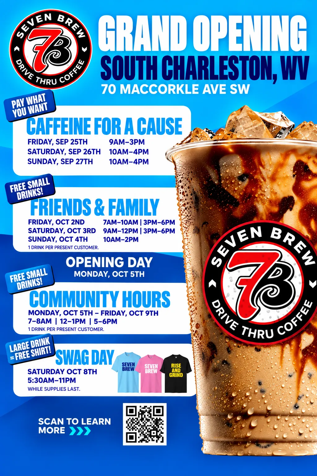 7 Brew Opening South Charleston, WV