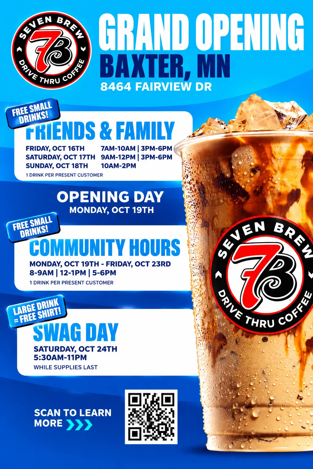 7 Brew Opening Baxter, MN