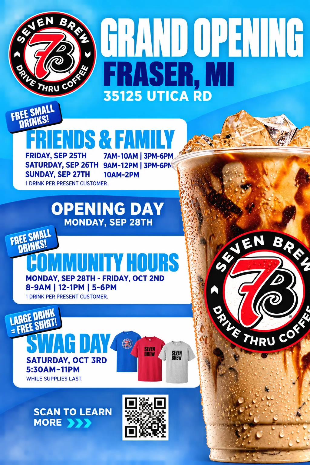 7 Brew Opening Clinton Township, MI