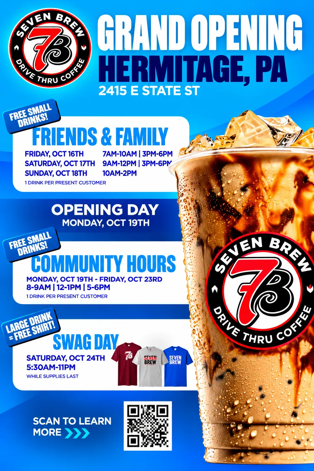 7 Brew Opening Hermitage, PA