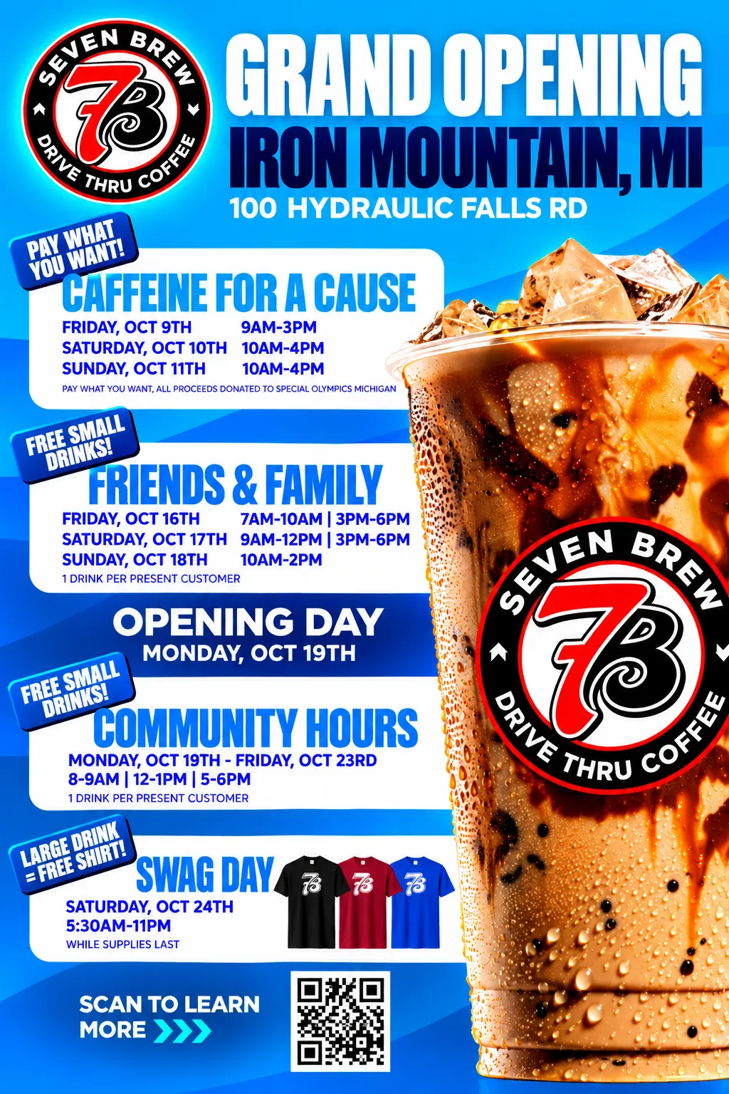 7 Brew Opening Iron Mountain, MI