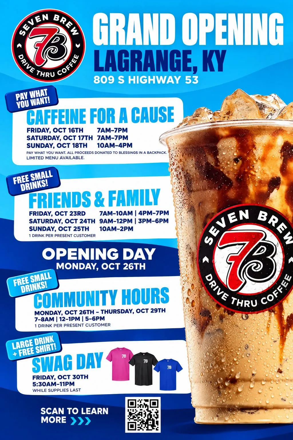 7 Brew Stand Opening La Grange, KY
