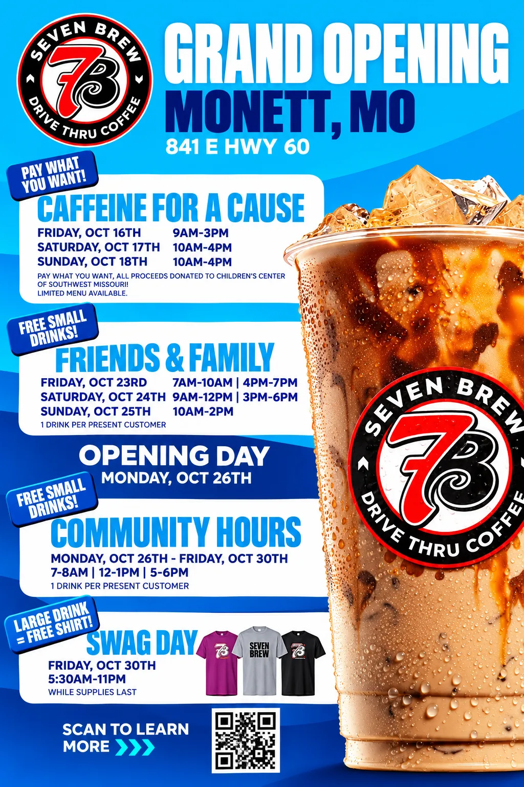 7 Brew Opening Monett, MO