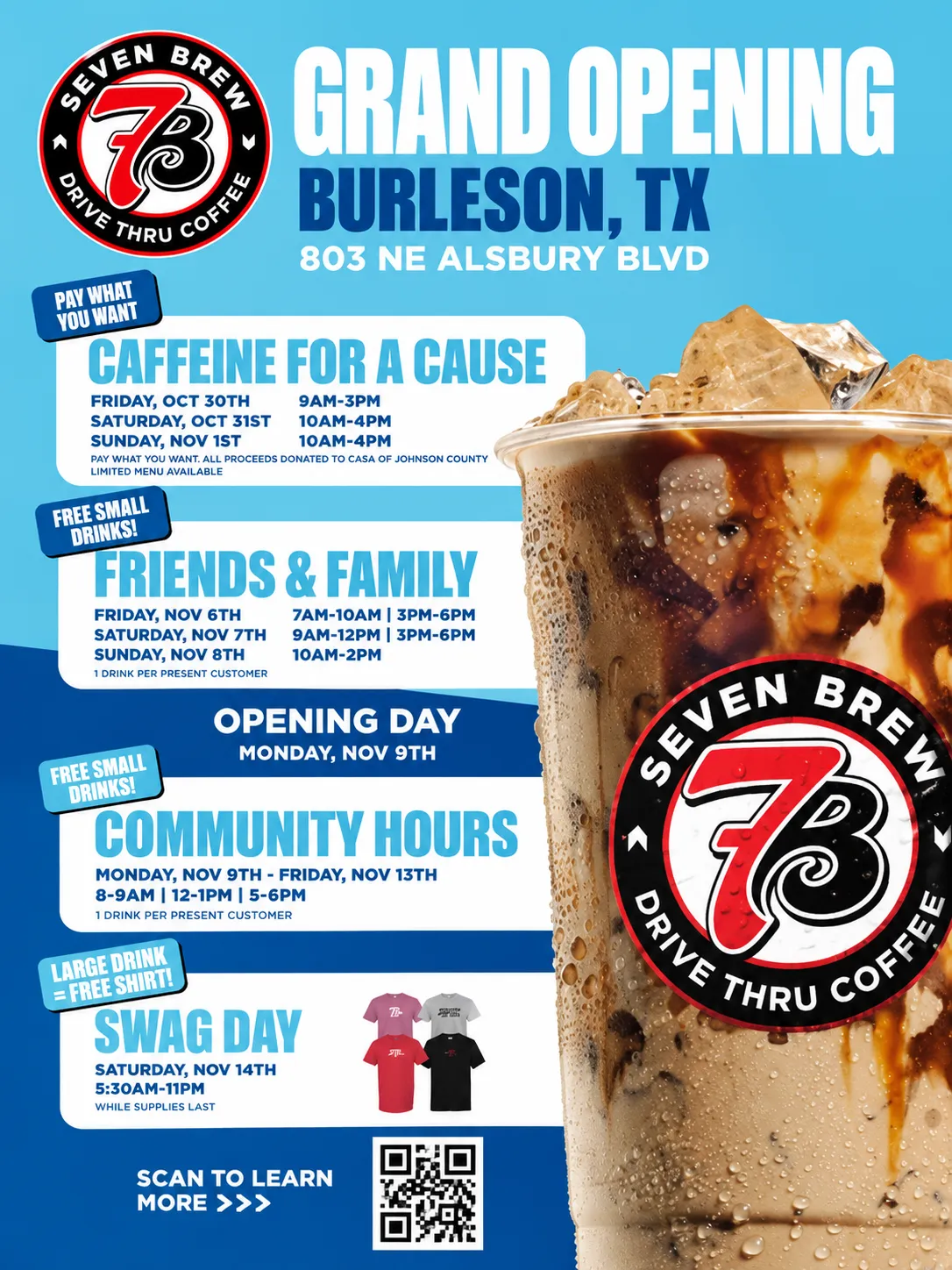 7 Brew Opening Burleson, TX
