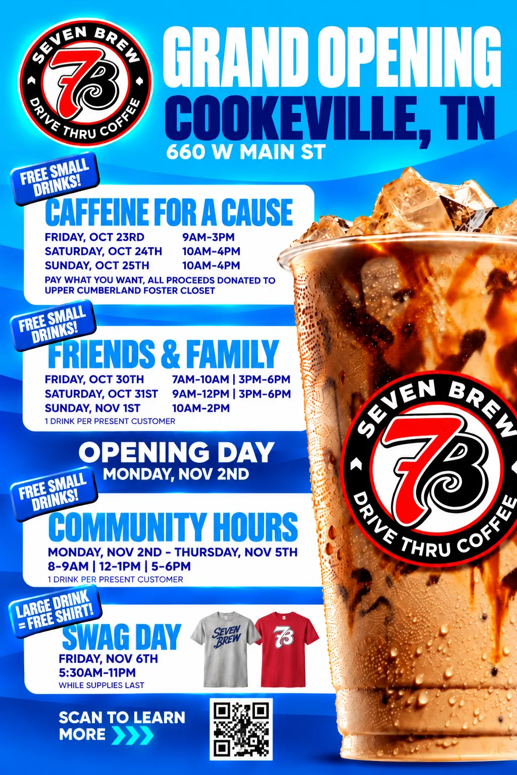 7 Brew Opening COOKEVILLE, TN